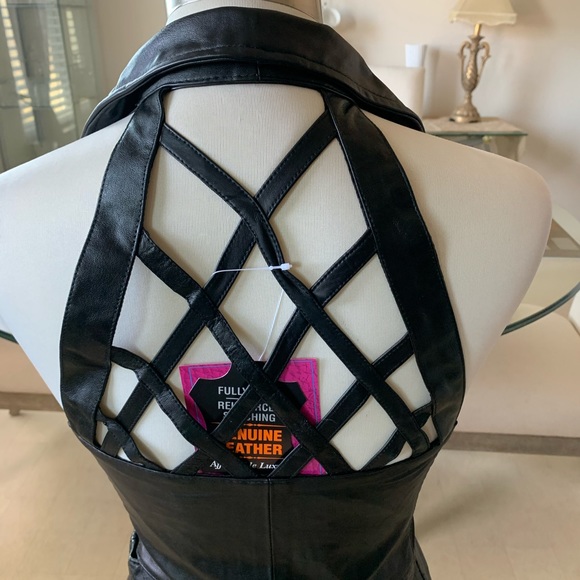 Ladies' Genuine Leather Vest - Picture 4 of 8